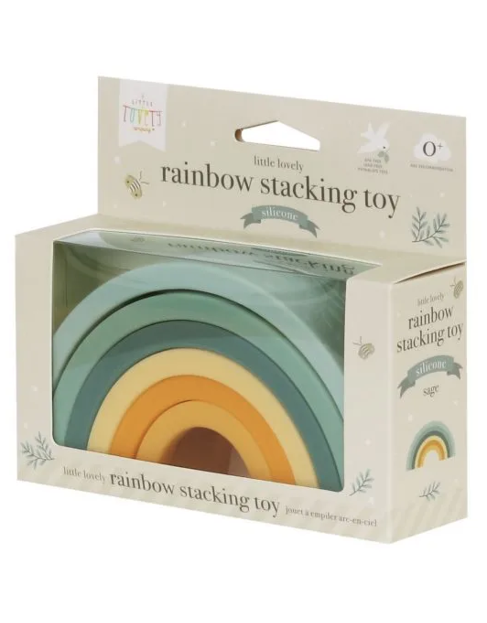 Silicone Rainbow Stacking Toy: Sage