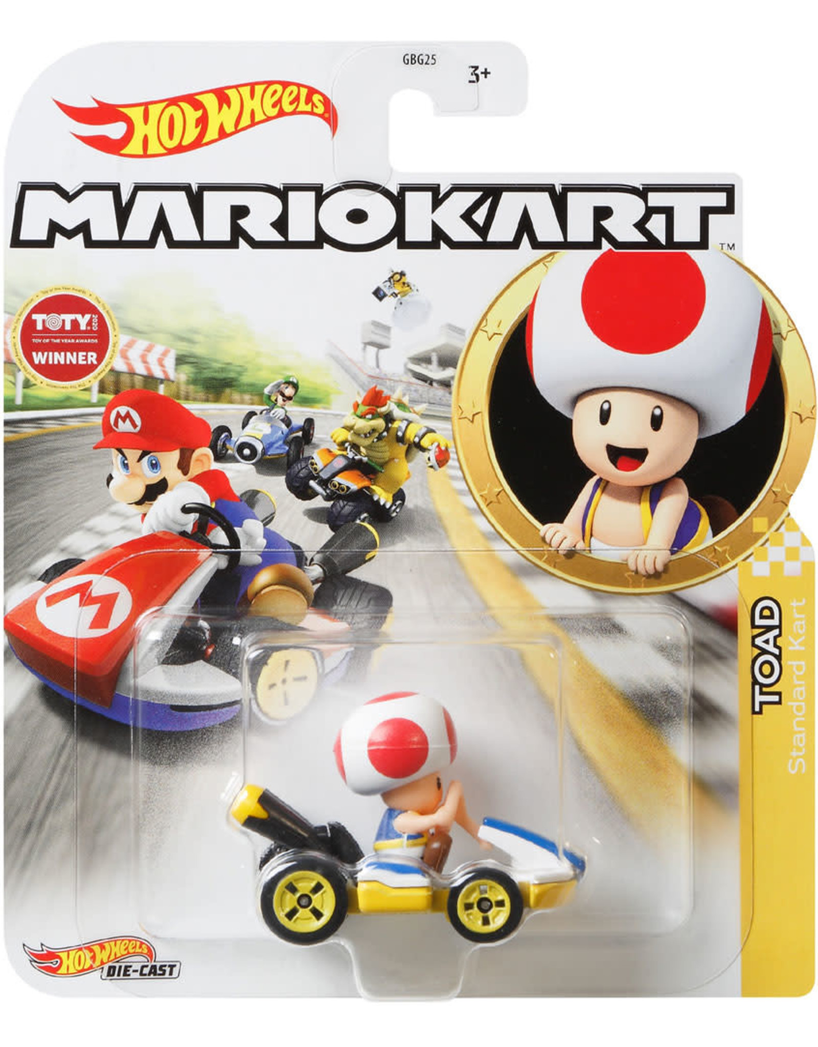 Mattel Hot Wheels Mario Kart Toad Standard Kart Tumbleweed Toys 5849