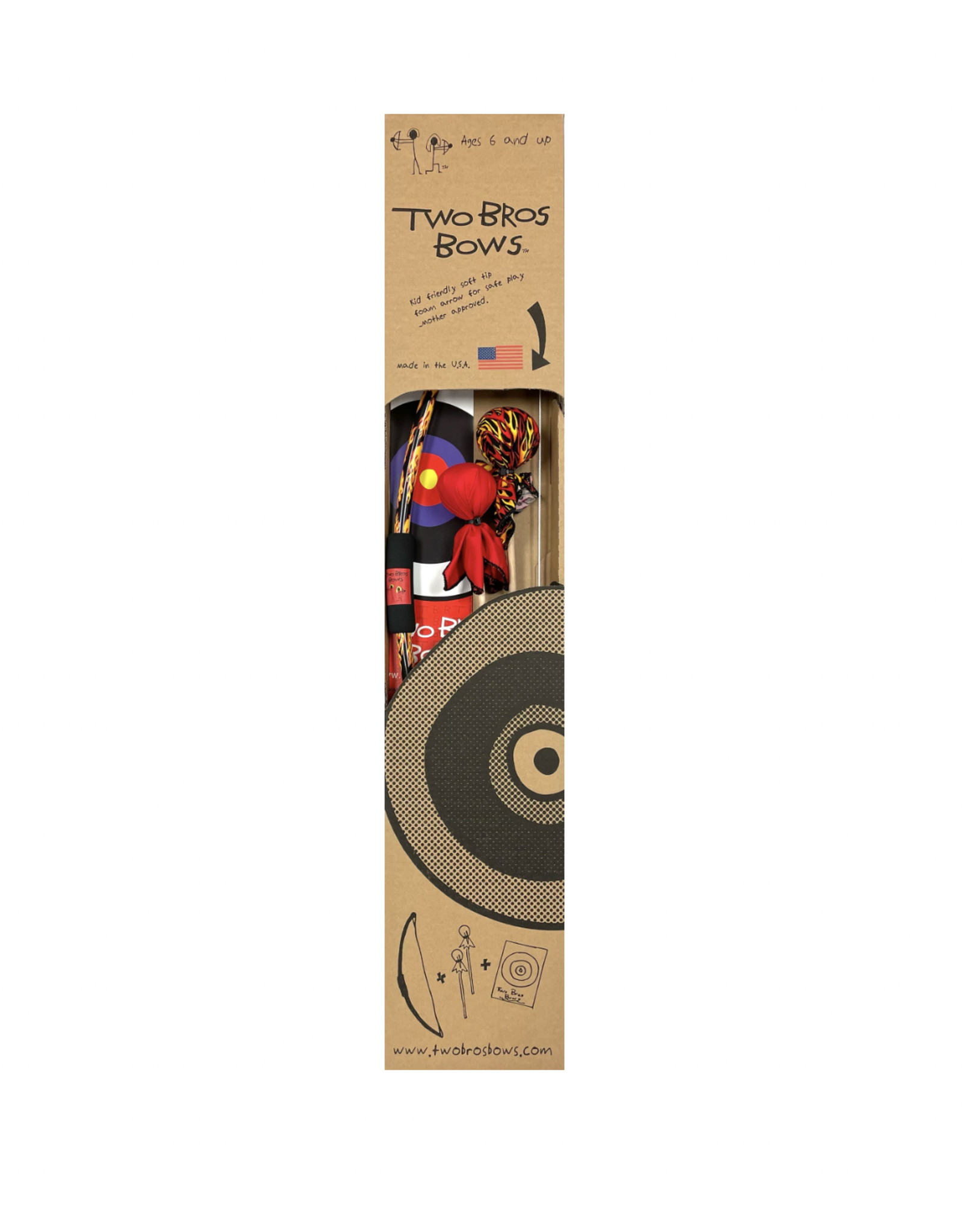 Two Bros Bows - Standard Bow & Arrow Set - Flames Archery Set