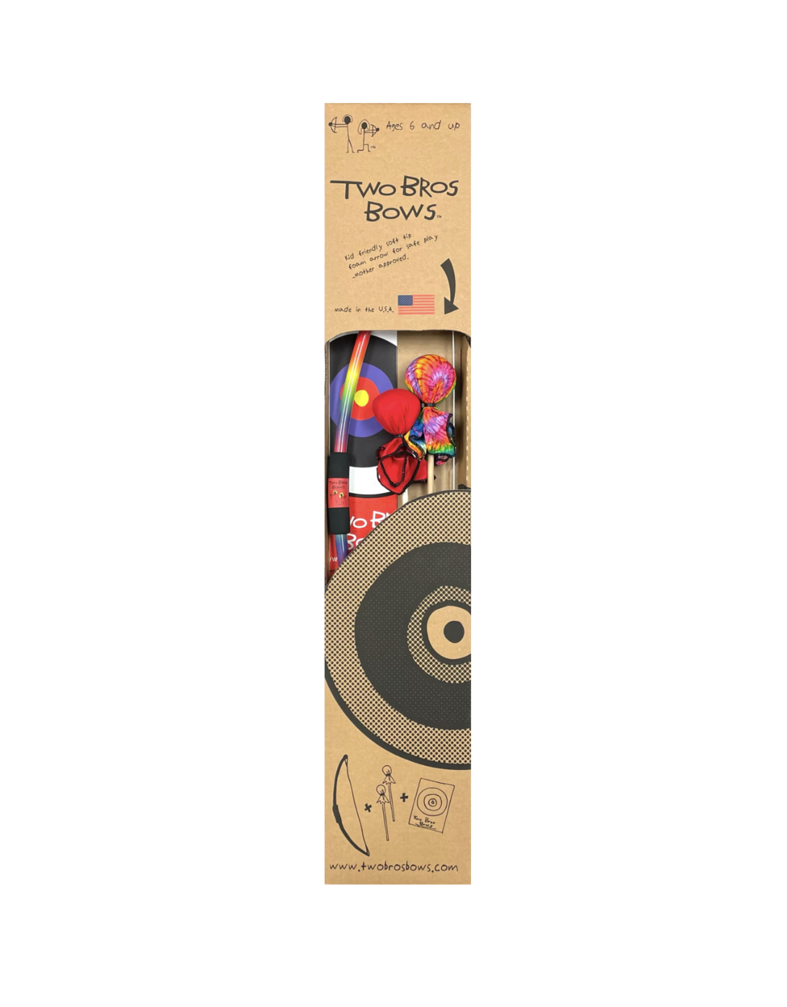 Two Bros Bows - Standard Bow & Arrow Set - Rainbow Archery Set