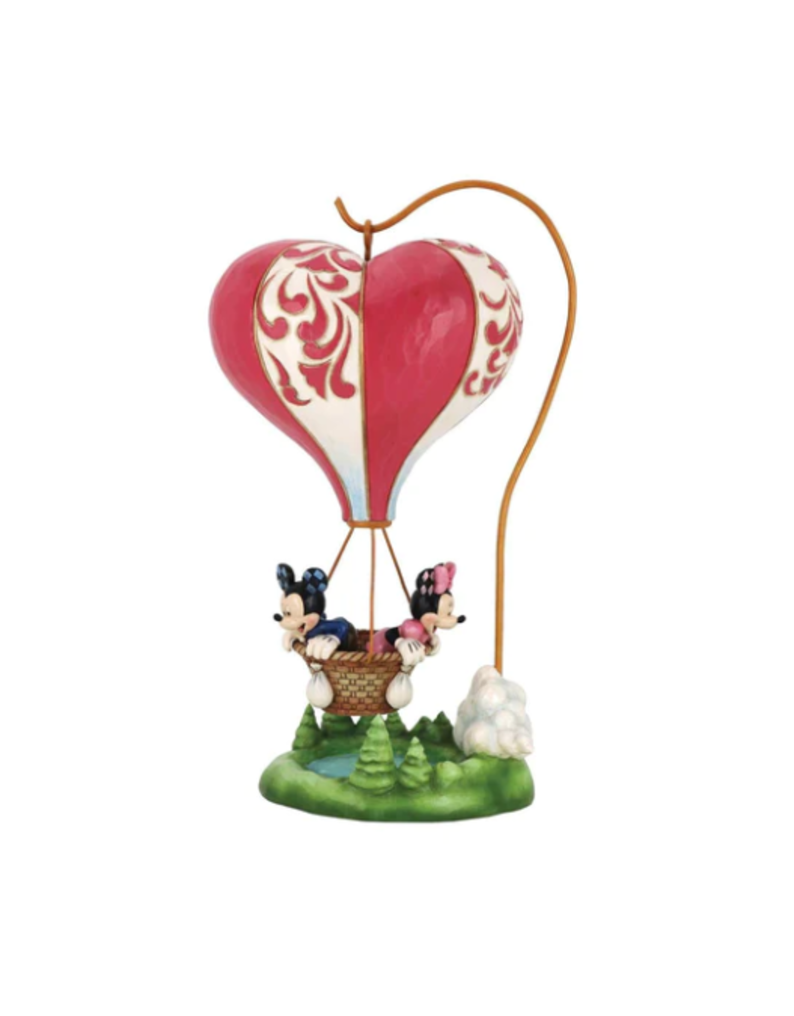 Jim Shore Mickey & Minnie Heart-Air Balloon