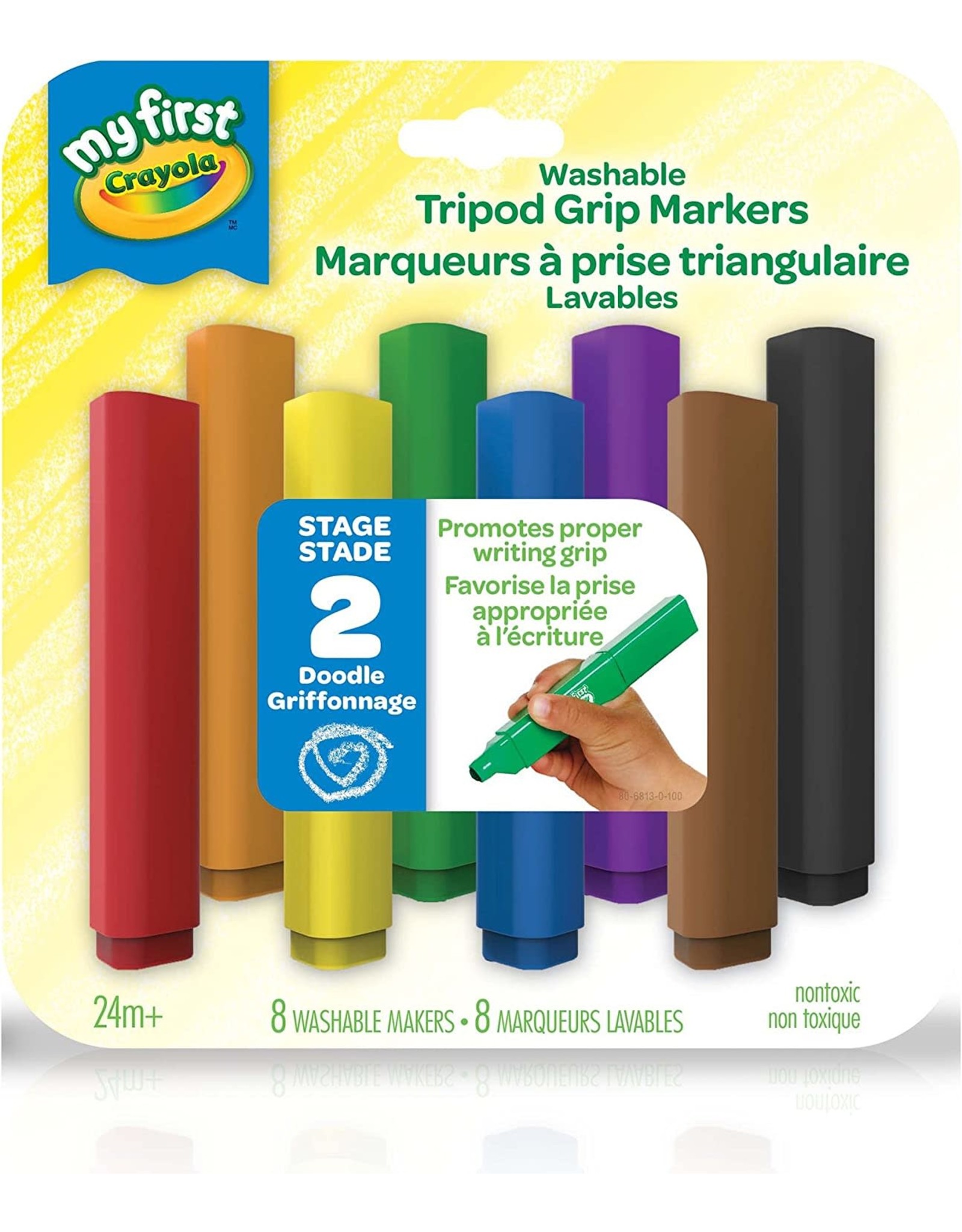 Crayola Crayola Tripod Grip Washable Markers 8 Pack