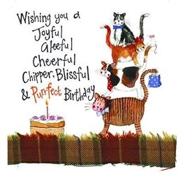 Alex Clark Art Cat Stack Birthday Card