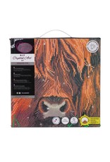 D.I.Y Crystal Art Kit Crystal Art Medium Framed Kit - Highland Cow