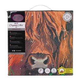D.I.Y Crystal Art Kit Crystal Art Medium Framed Kit - Highland Cow