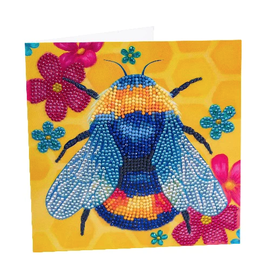 D.I.Y Crystal Art Kit Crystal Art Card Kit - Floral Bumble Bee