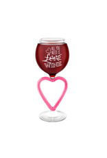 all you need is... WINE GLASS (Heart Glass)