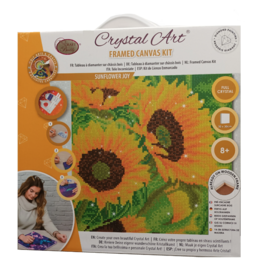 D.I.Y Crystal Art Kit Crystal Art Medium Framed Kit - Sunflower Joy