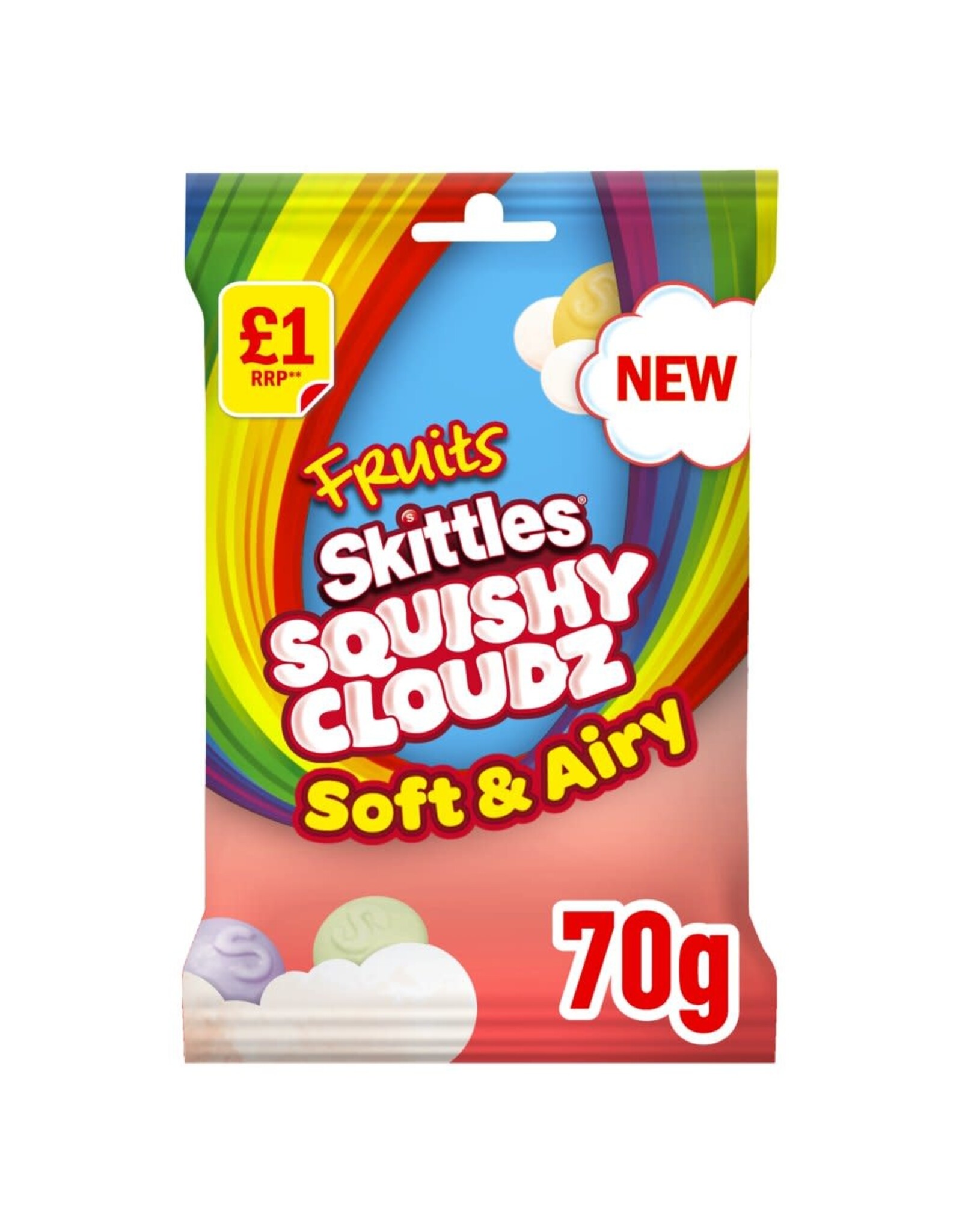 Skittles Squishy Cloudz Fruit Sweets (British) CLEARANCE
