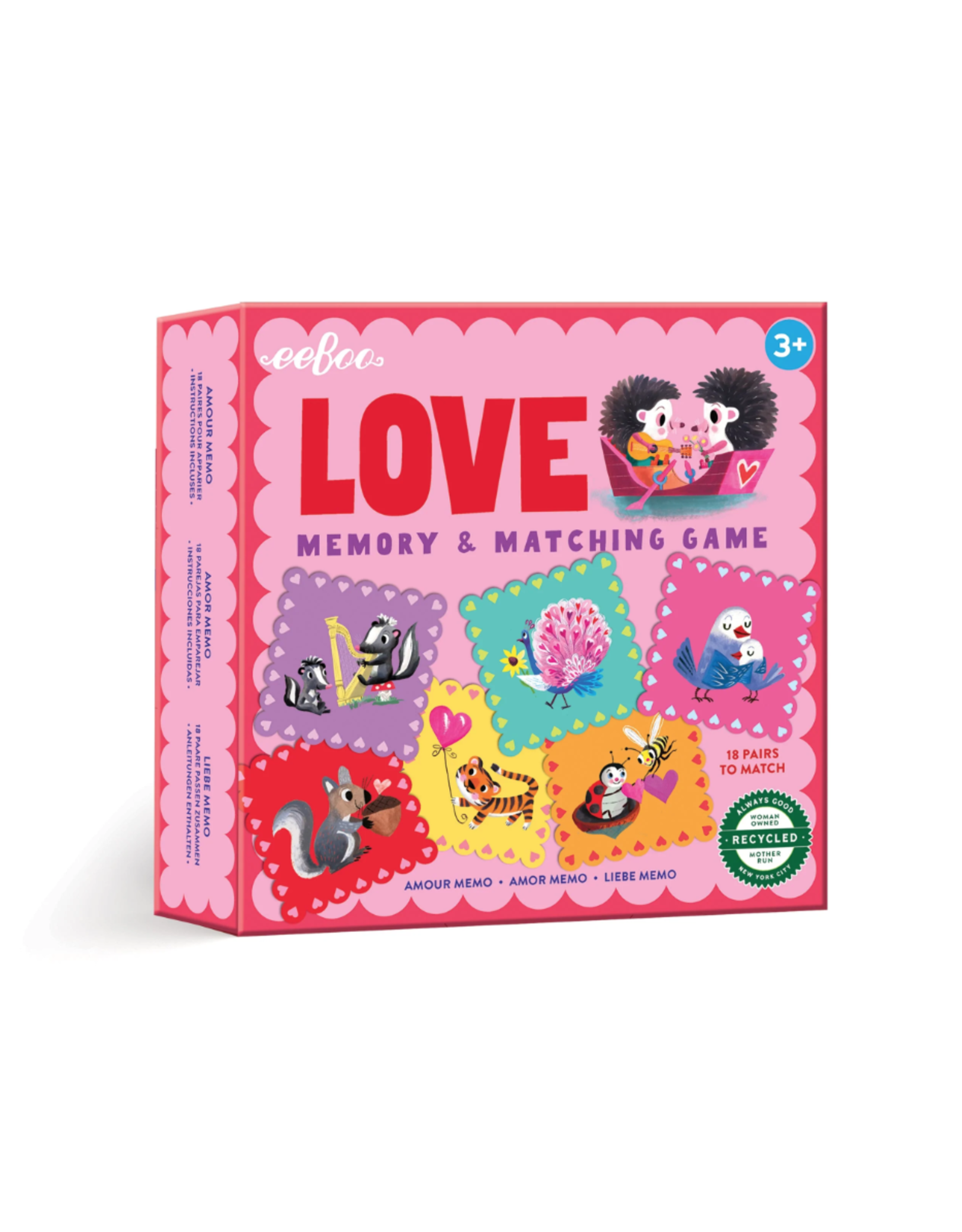 eeBoo Love Little Square Memory & Matching Game