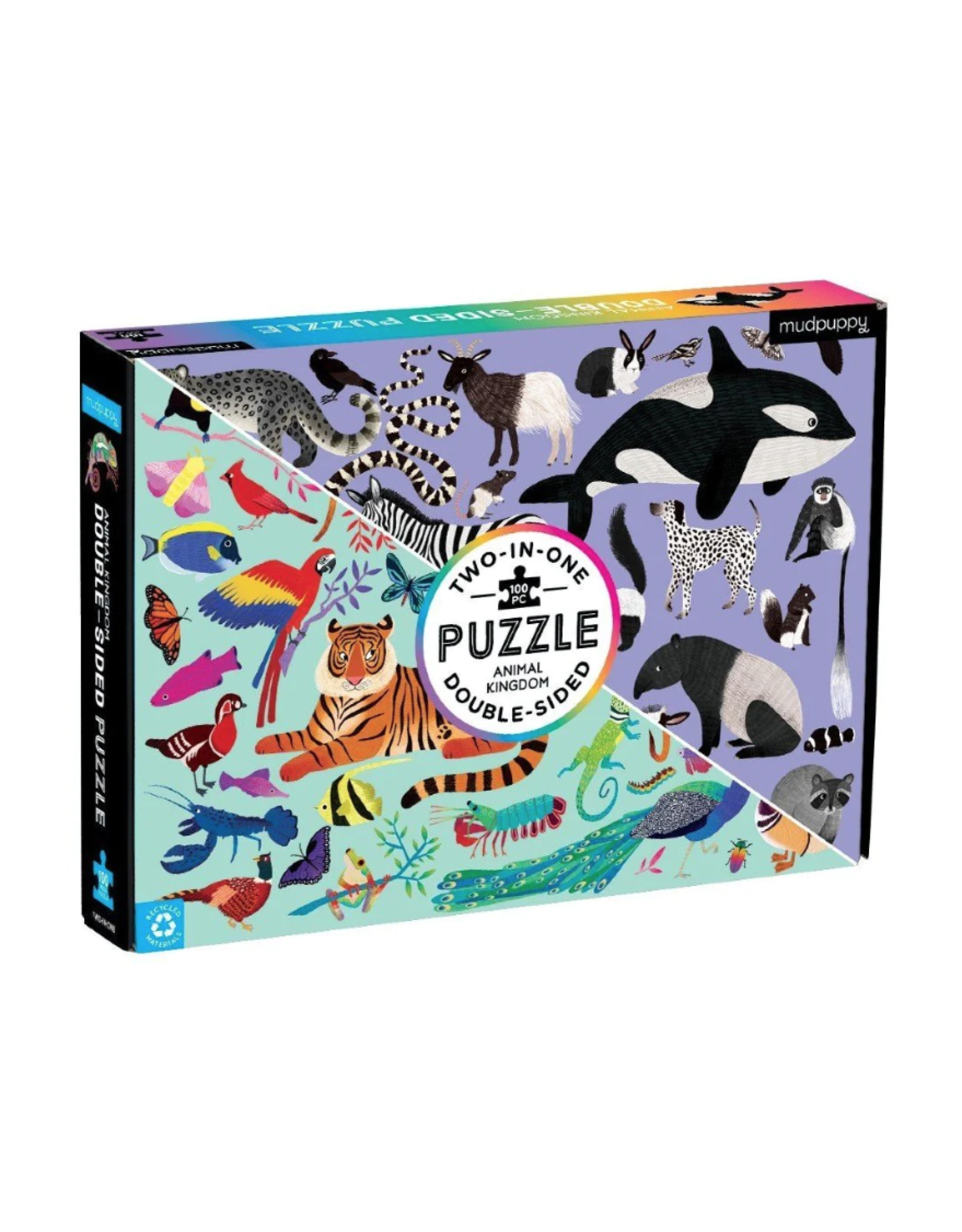 Mudpuppy Animal Kingdom 100pc Double Sided Puzzle