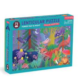 Mudpuppy Forest Day & Night 75 Piece Lenticular Puzzle