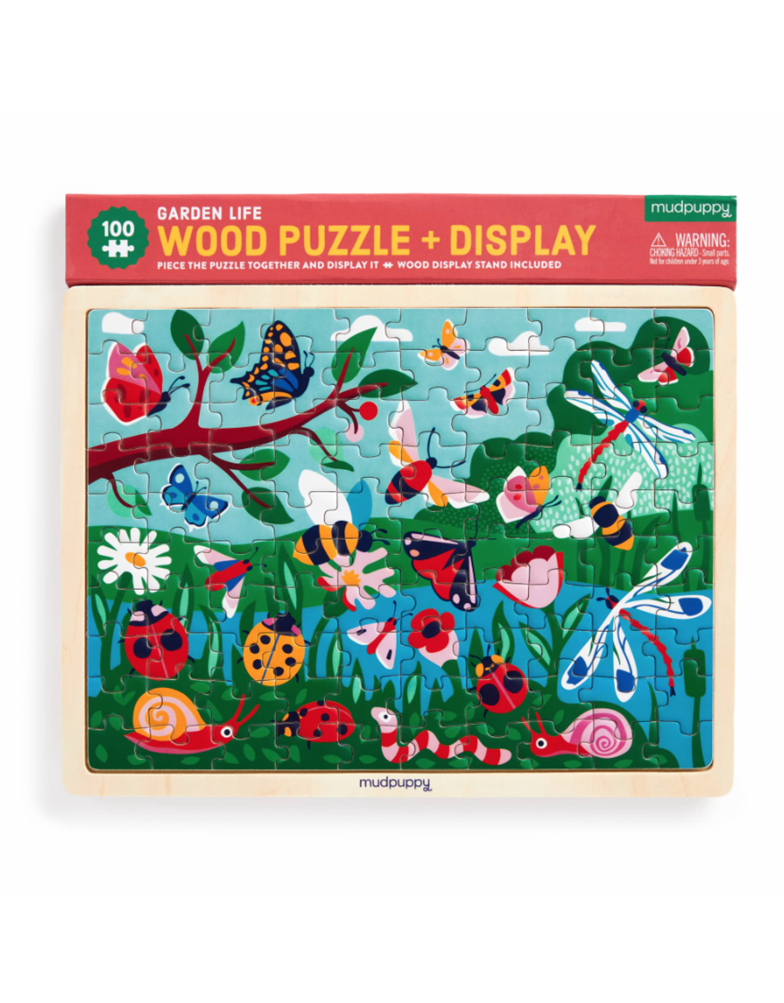 Mudpuppy Garden Life 100 Piece Wood Puzzle