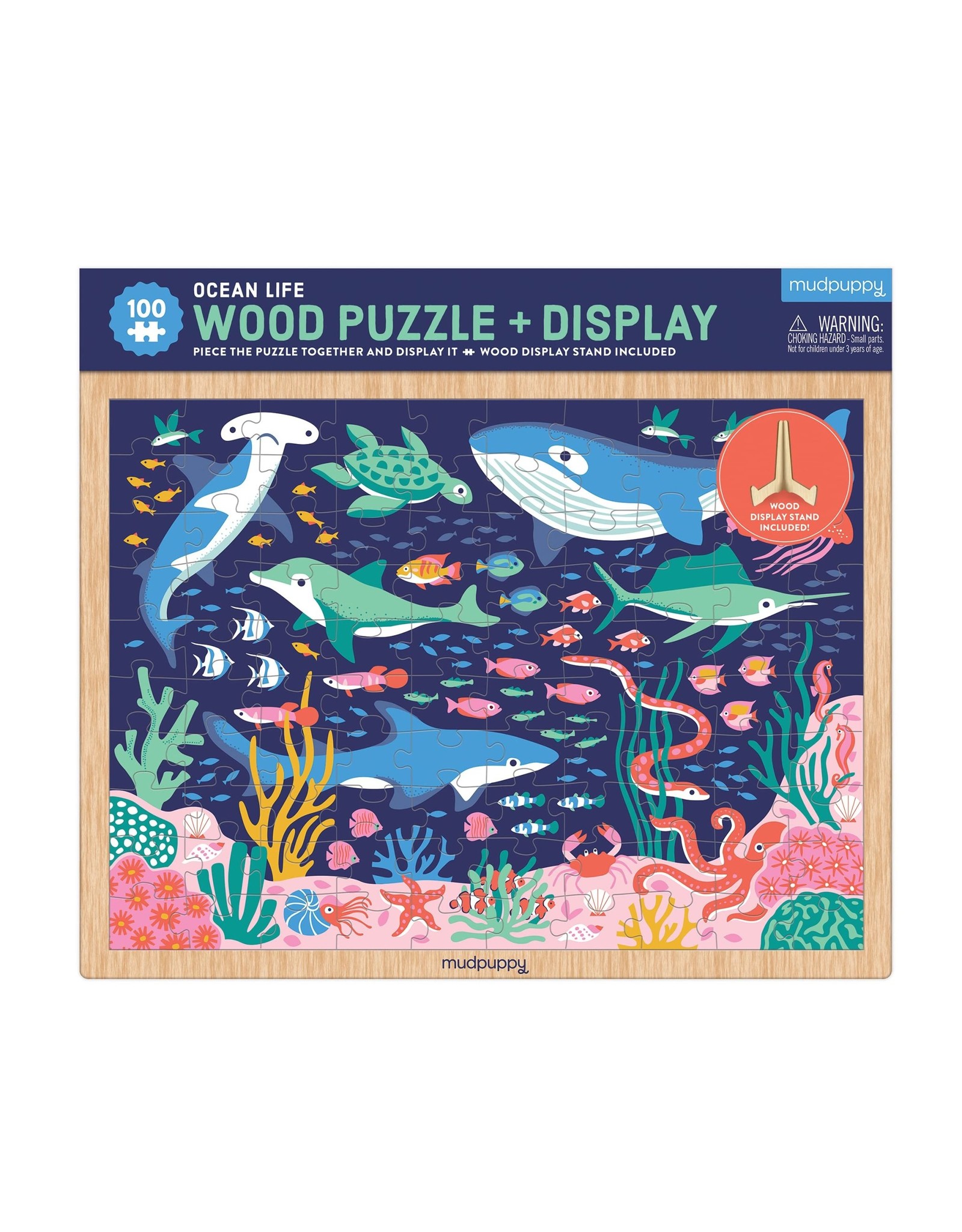 Mudpuppy Ocean Life 100pc Wood Puzzle