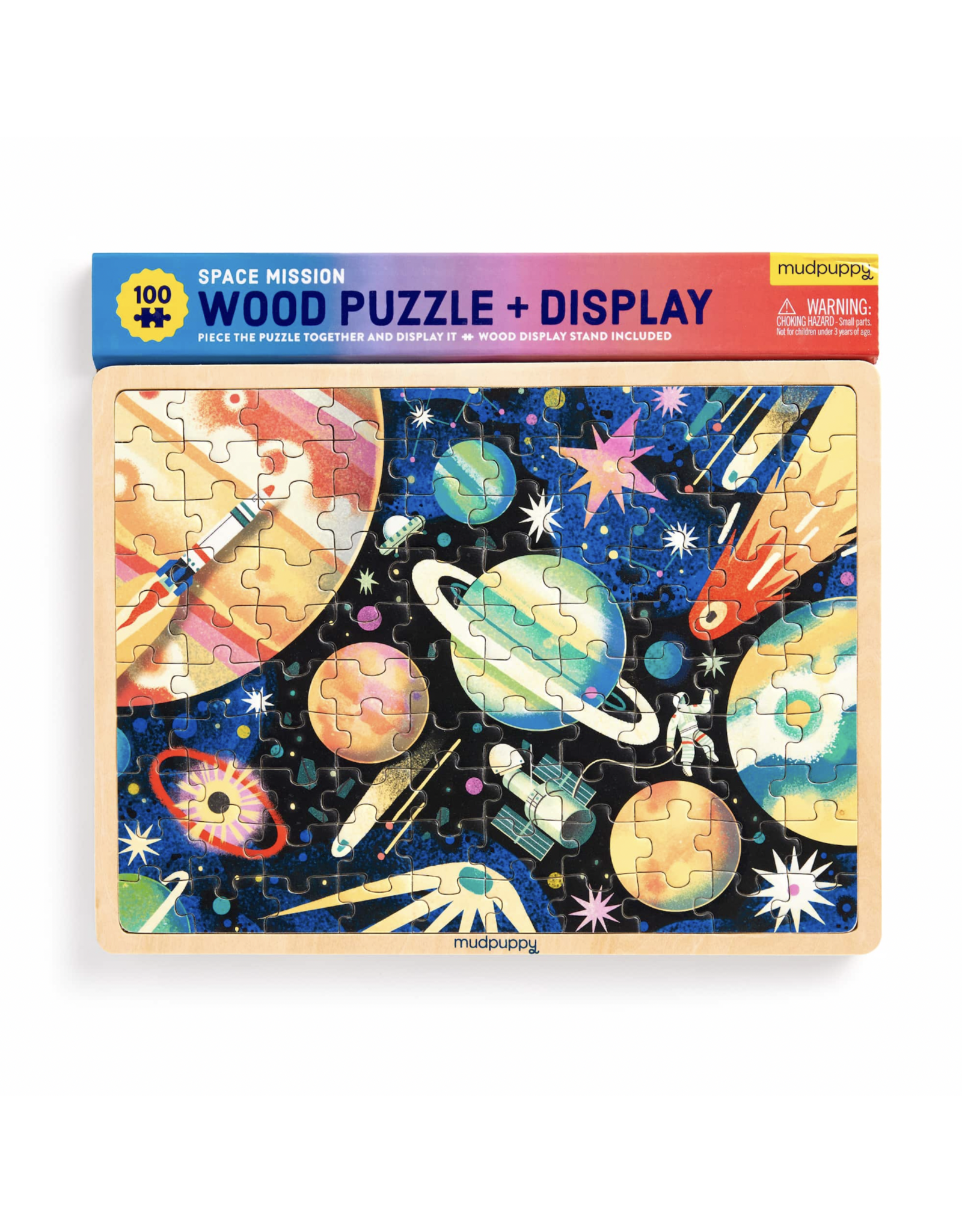 Mudpuppy Space Mission 100 Piece Wood Puzzle