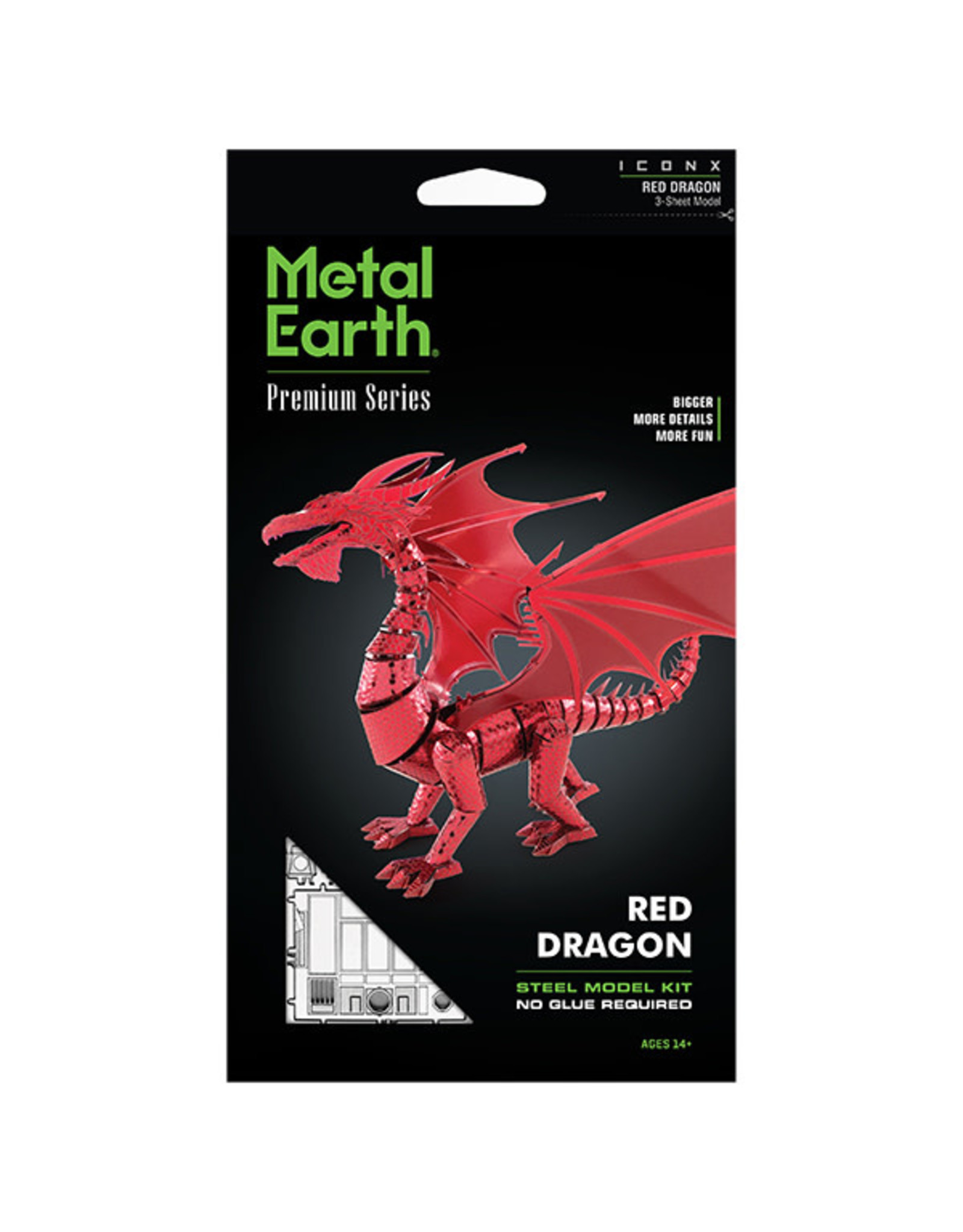 Metal Earth Iconx Red Dragon