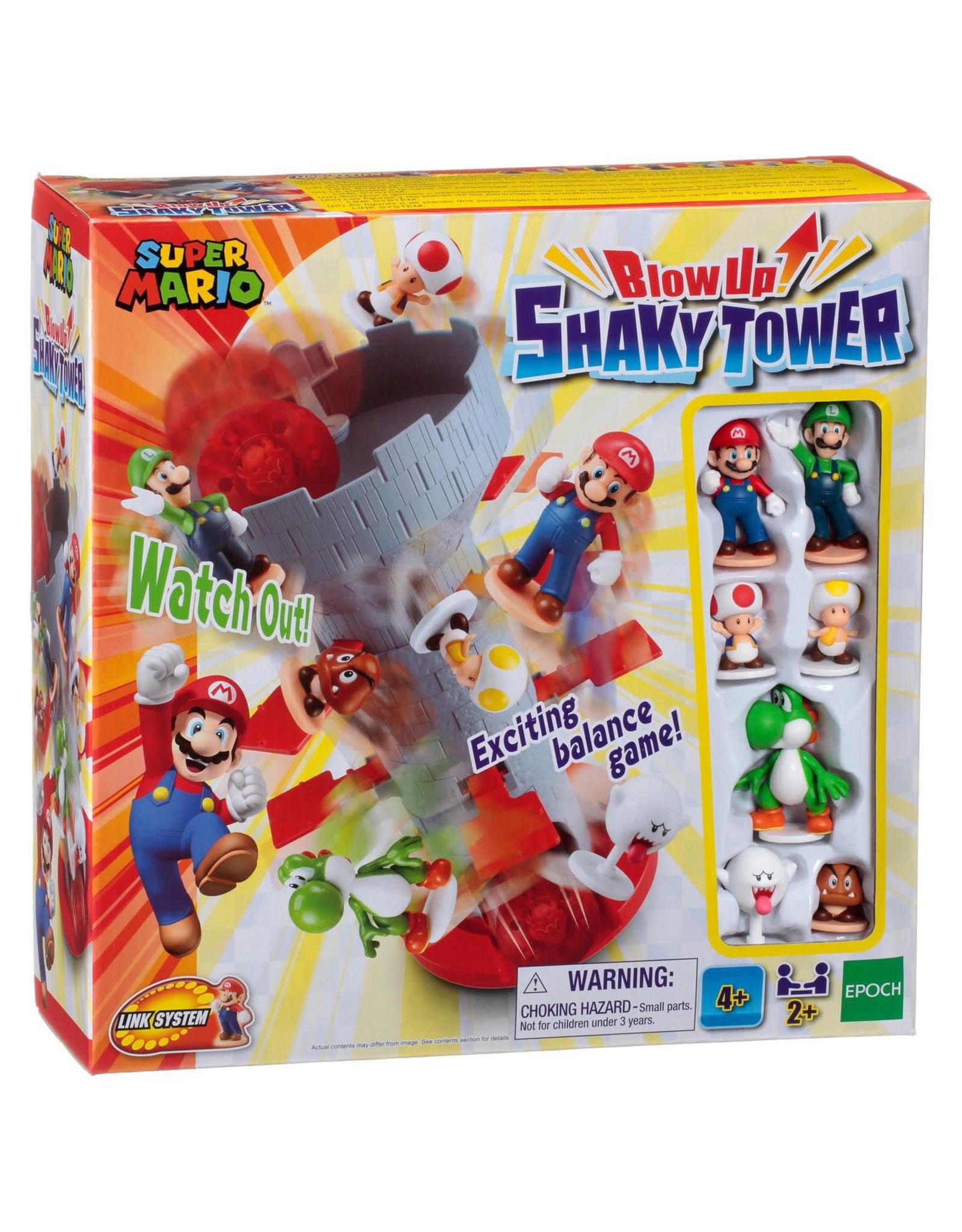 Epoch Super Mario Blow Up! Shaky Tower Balancing Game