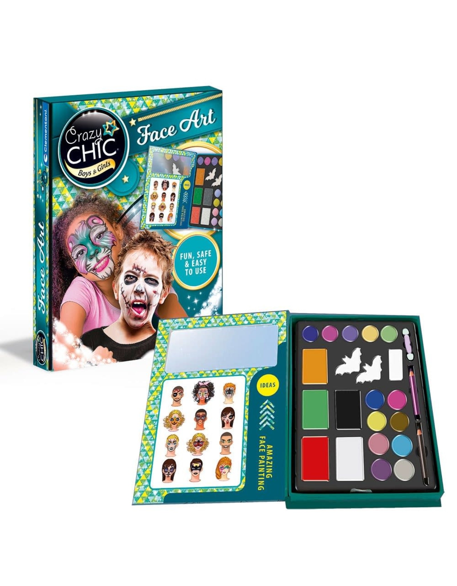 Clementoni Crazy Chic - Boys & Girls Face Painting Kit