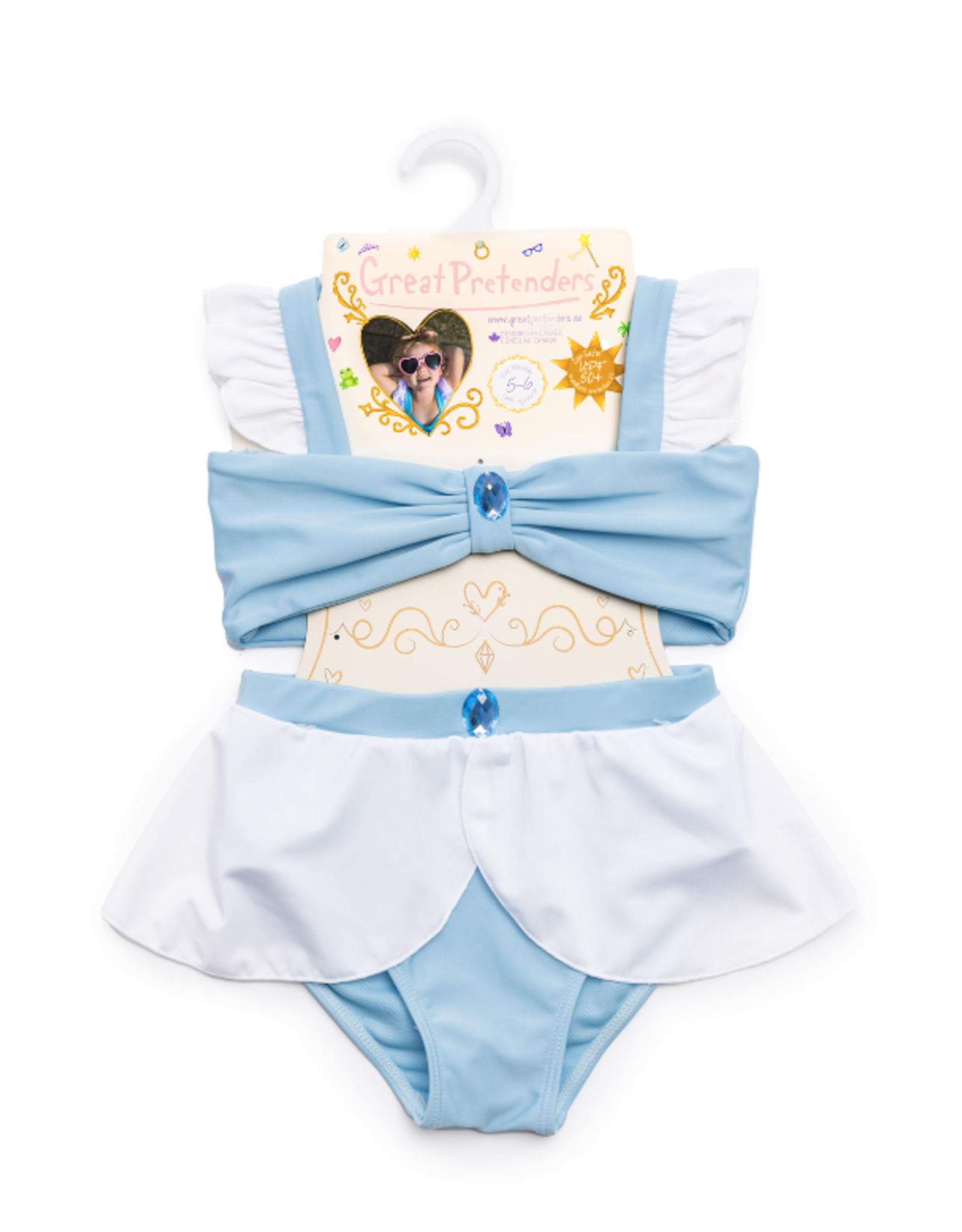 Great Pretenders Cinderella Swimsuit - 2 Piece, Size 5/6