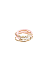 Great Pretenders Pink Love Bracelet 4pc