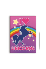 NMR Unicorns- I Love Unicorns Flat Magnet