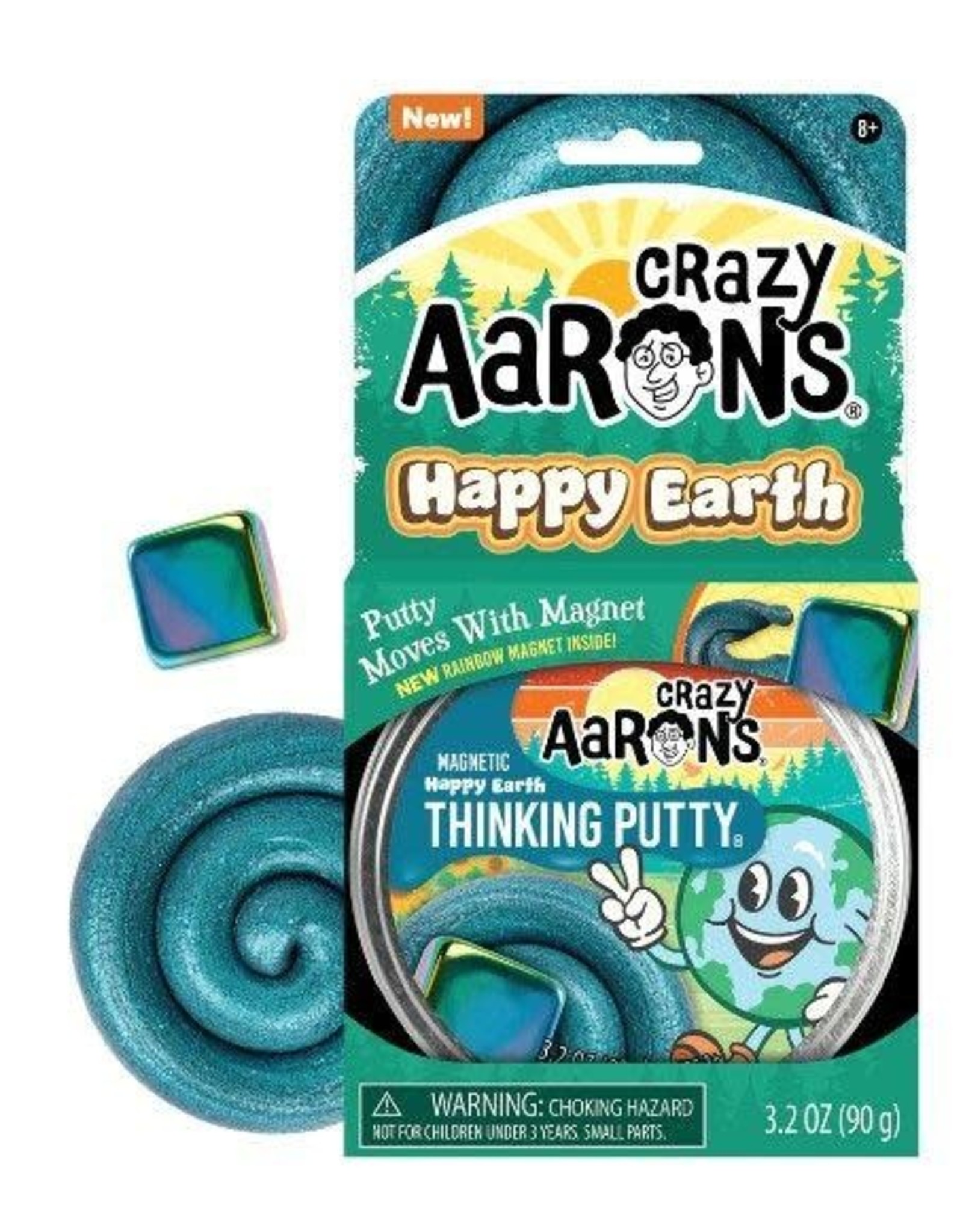 Crazy Aaron's Crazy Aaron's 4" Tin Magnetic Storms - Happy Earth