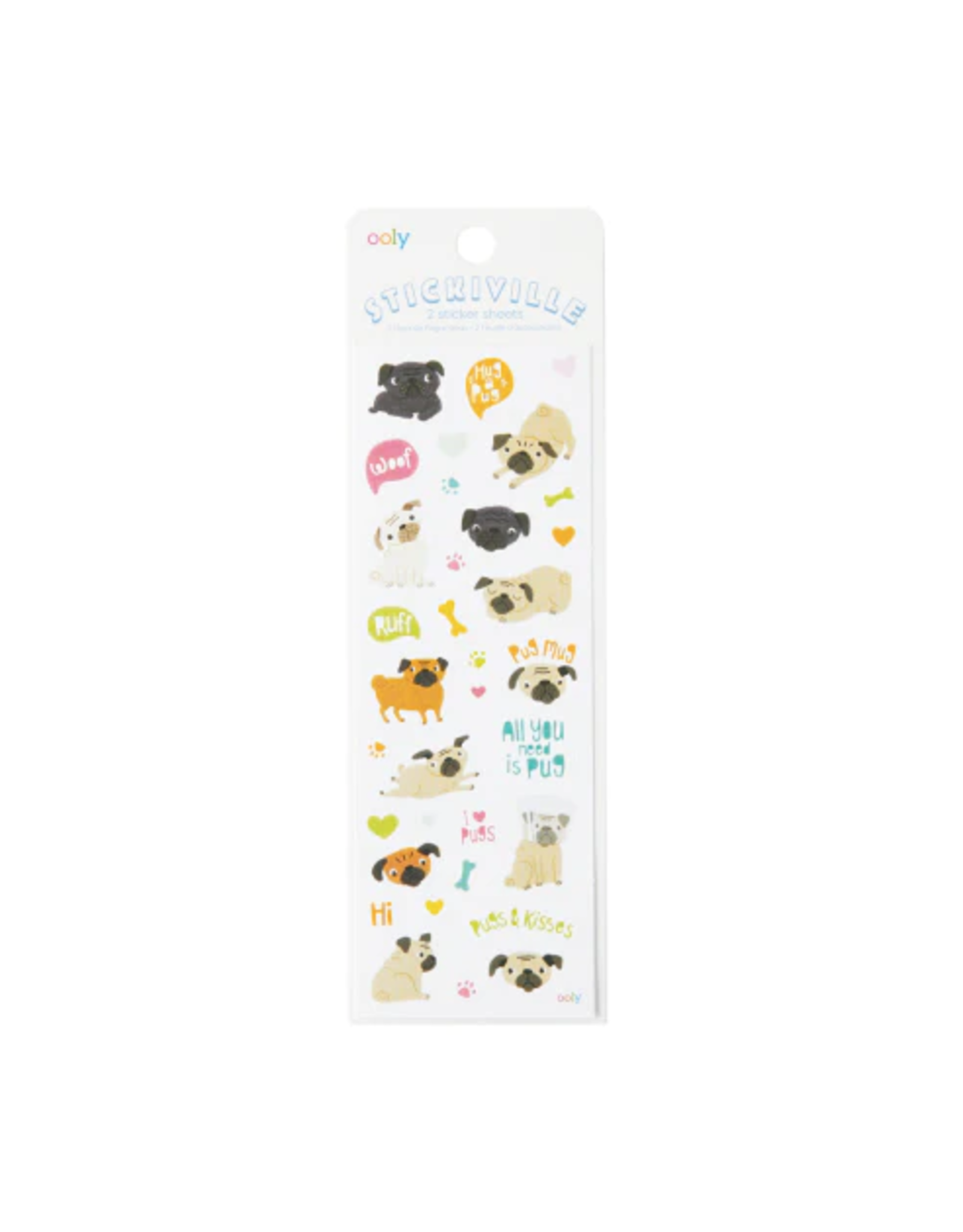 Ooly Stickiville Pugs Stickers