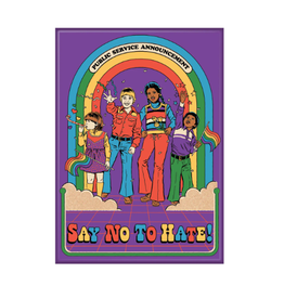 Steven Rhodes Say No to Hate Flat Magnet