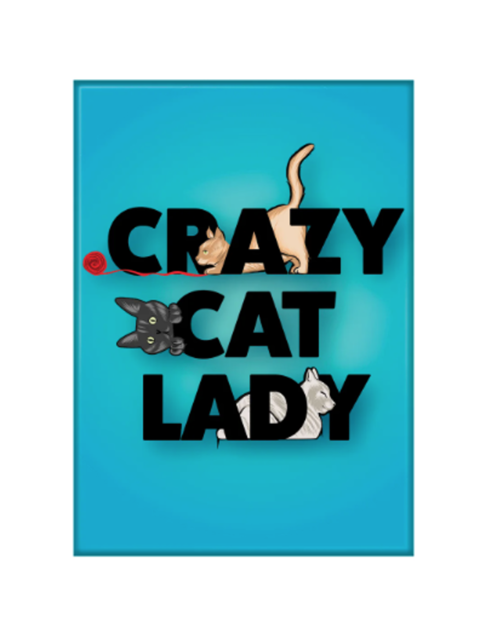 WTIA Crazy Cat Lady Flat Magnet