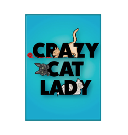 WTIA Crazy Cat Lady Flat Magnet