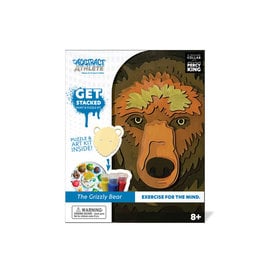 Get Stacked Paint & Puzzle Kit - Grizzly Bear