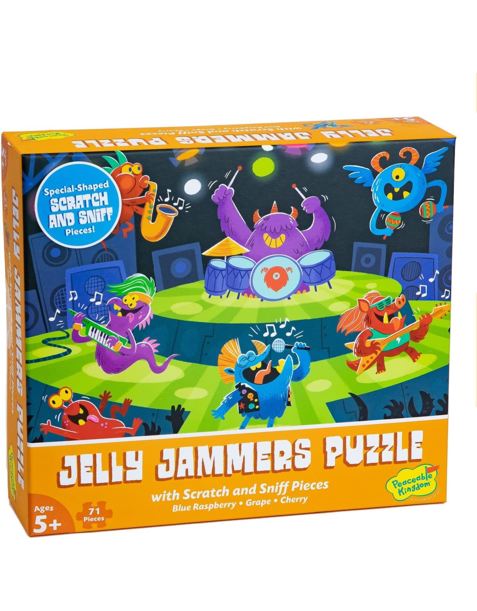 Peaceable Kingdom Scratch And Sniff Puzzle: Jelly Jammers 71pc