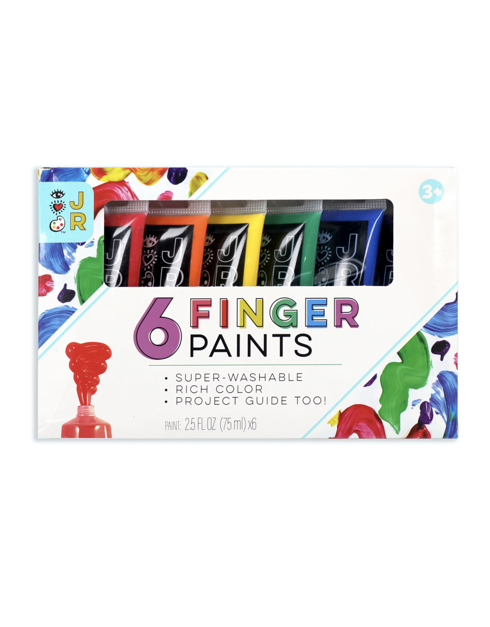 Bright Stripes iHeartArt JR 6 Washable Finger Paints