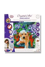 D.I.Y Crystal Art Kit Crystal Art Medium Framed Kit - Floral Pup