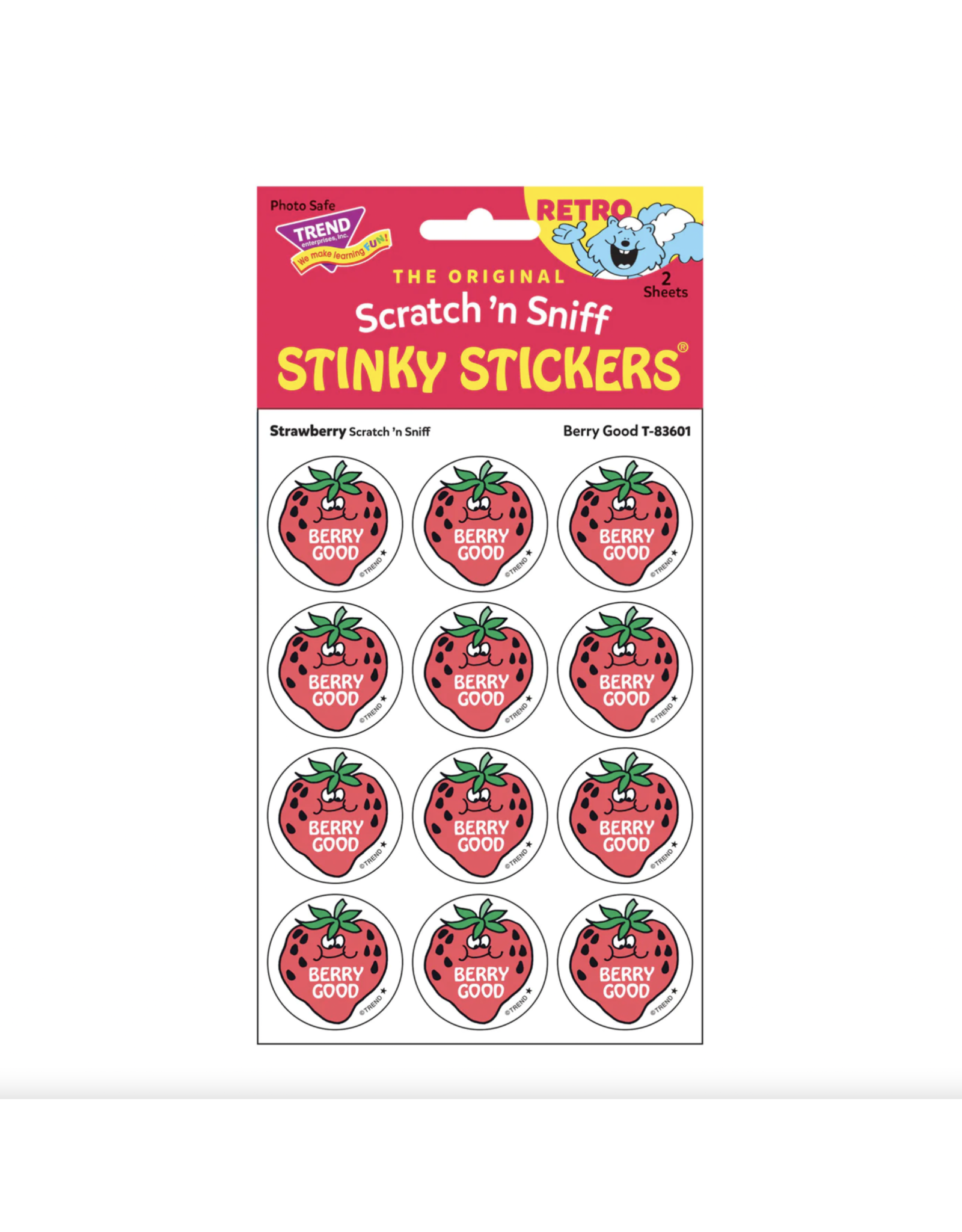 Trend Enterprise Berry Good - Strawberry Scent Retro Scratch 'n Sniff Stinky Stickers