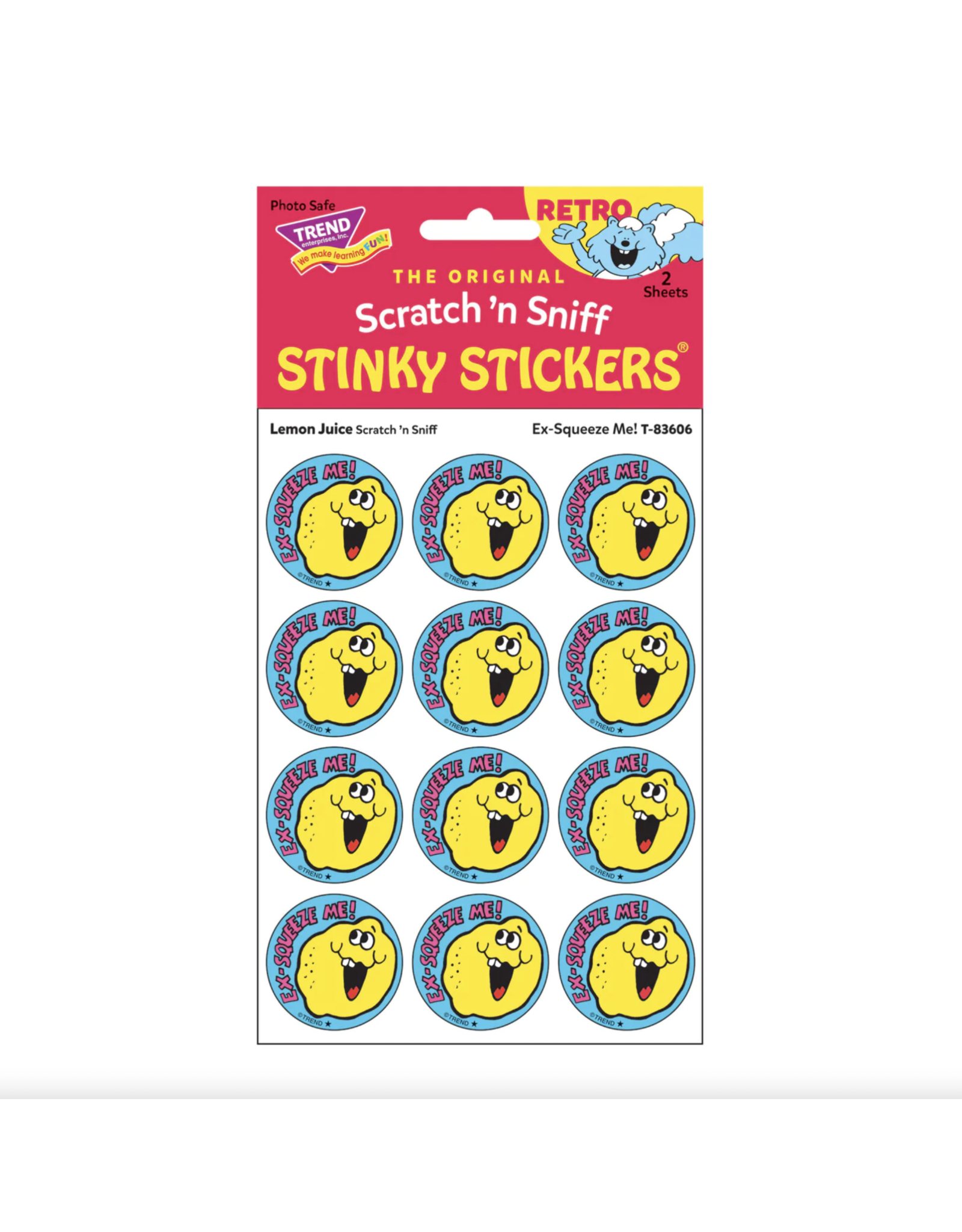 Trend Enterprise Ex-Squeeze Me! - Lemon Juice Scent Retro Scratch 'n Sniff Stinky Stickers