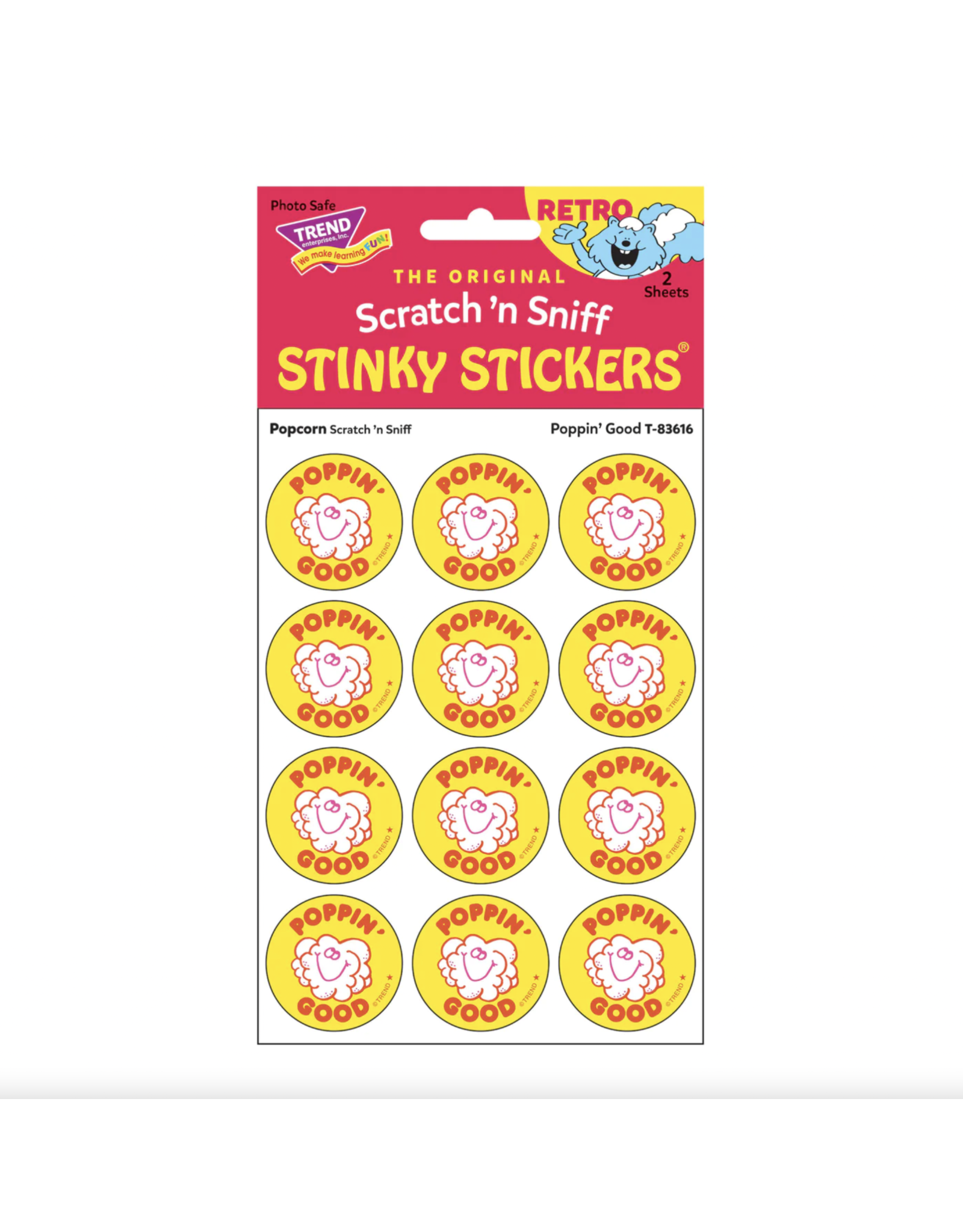 Trend Enterprise Poppin' Good - Popcorn Scent Retro Scratch 'n Sniff Stinky Stickers