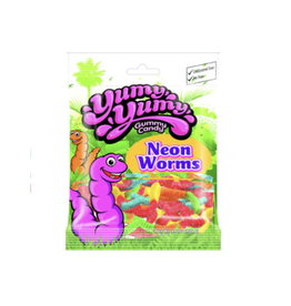 Yumy Yumy Sour Neon Worms Peg Bag (Halal)