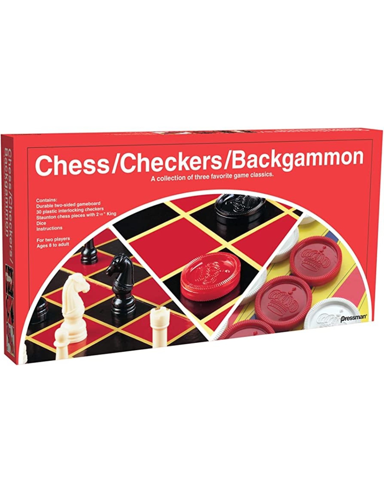 Chess/Checkers/Backgammon Double Sided Folding Board