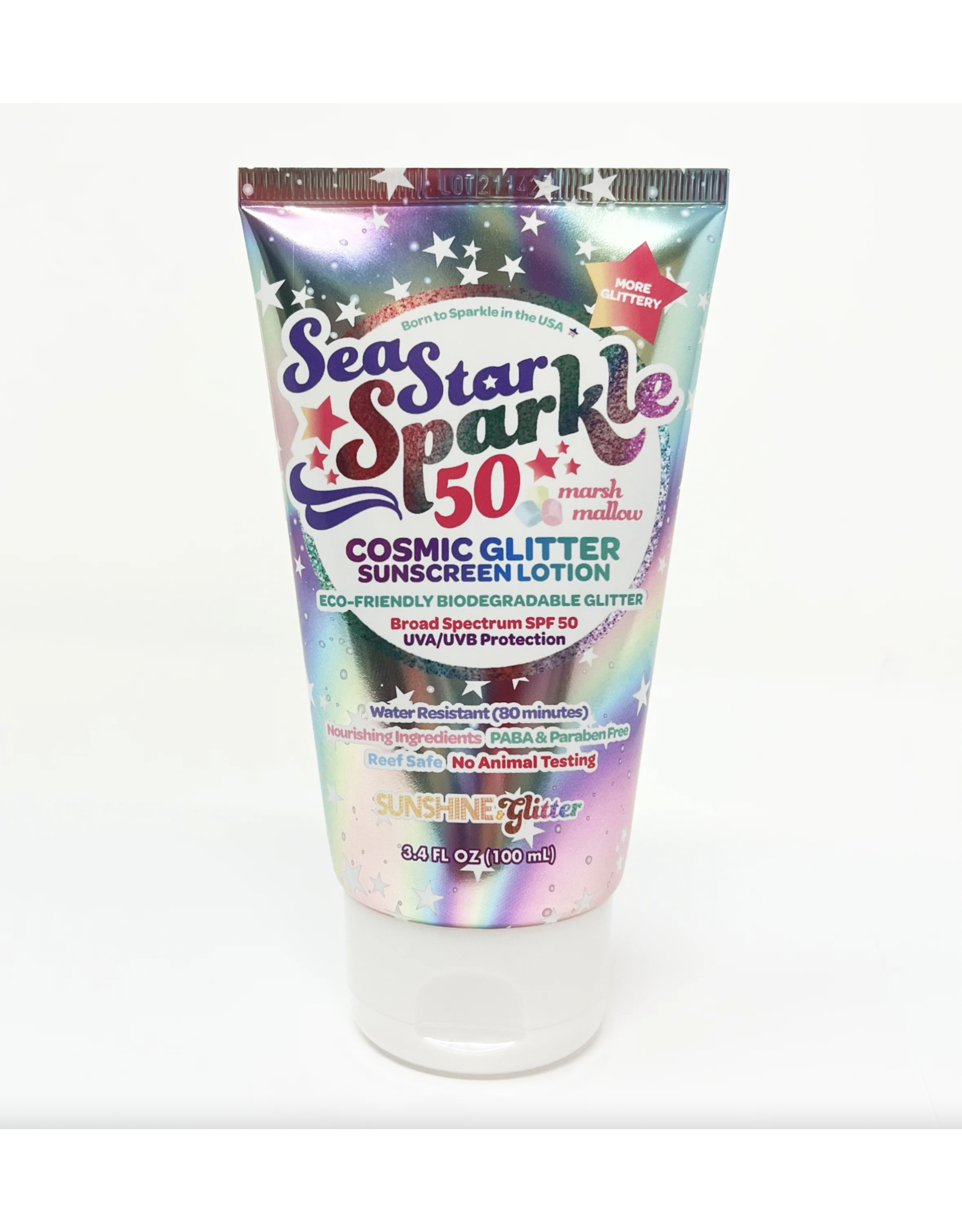 Sunshine & Glitter Sea Star Sparkle SPF 50+ Sunscreen - Cosmic Glitter