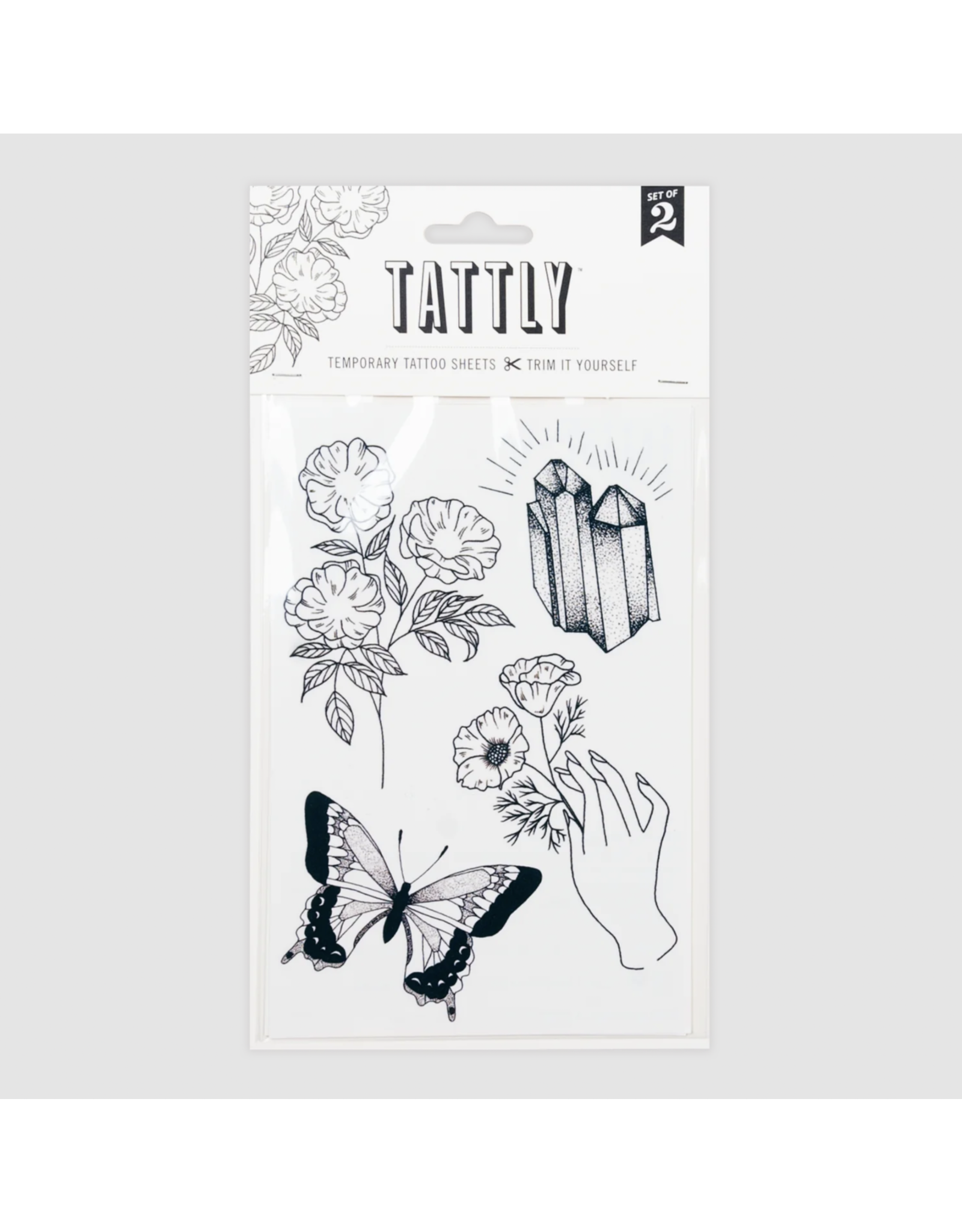Tattly Earthly Gems Tattoo Sheet