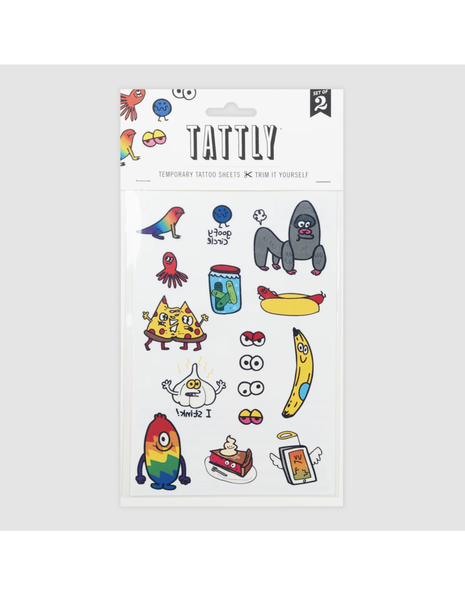 Tattly Goofy Doodles Tattoo Sheet