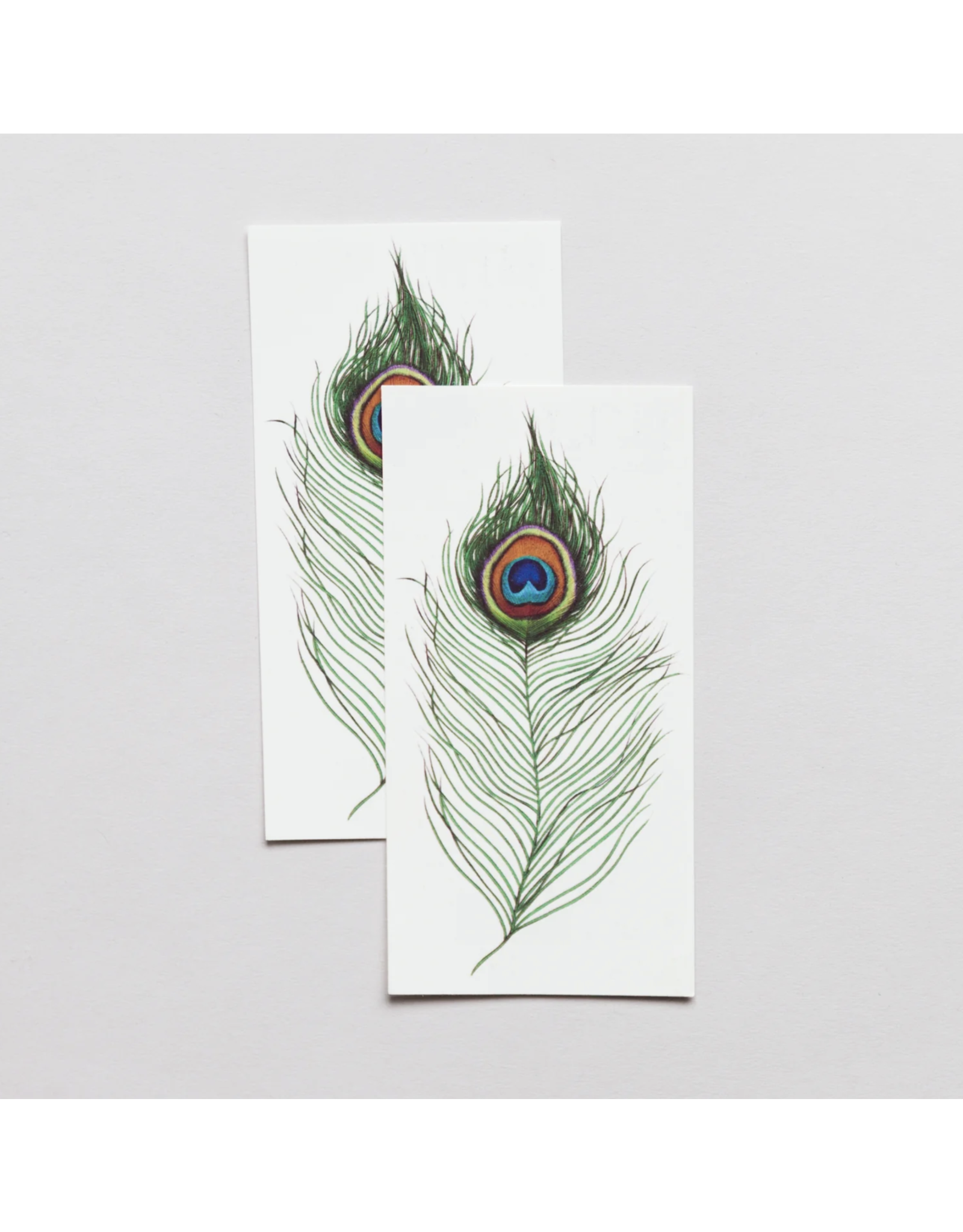 Tattly Peacock Feather Tattoo Pair Tumbleweed Toys