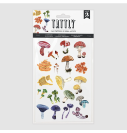 Tattly Colorful Mushrooms Tattoo Sheet