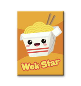 NMR Kawaii Foods Wok Star Flat Magnet