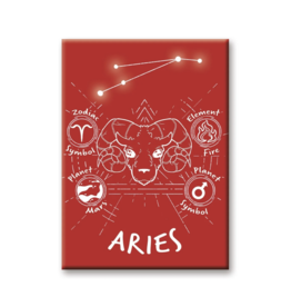 NMR Horoscope Aries Flat Magnet