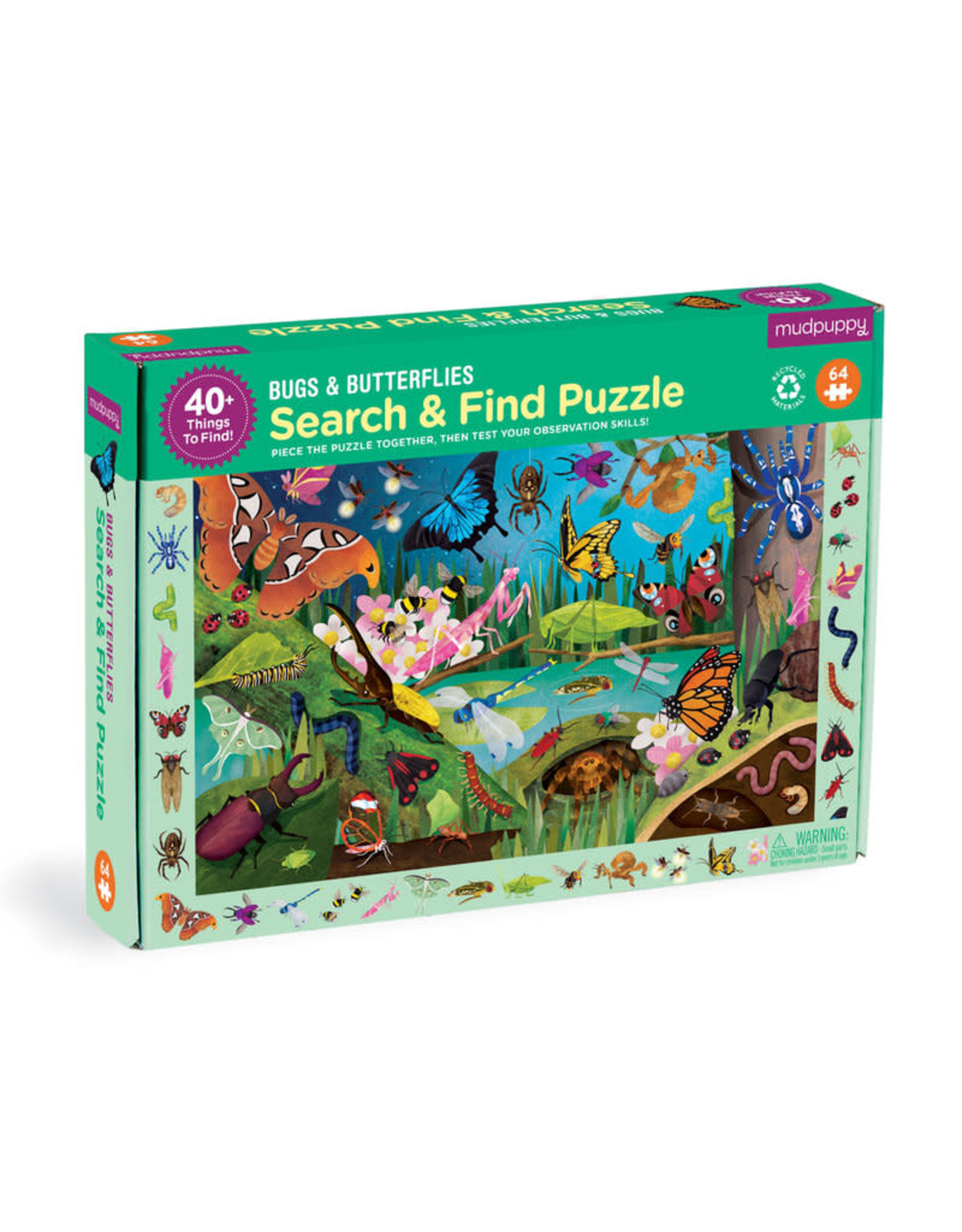 Mudpuppy Bugs & Butterflies 64 Piece Search & Find Puzzle