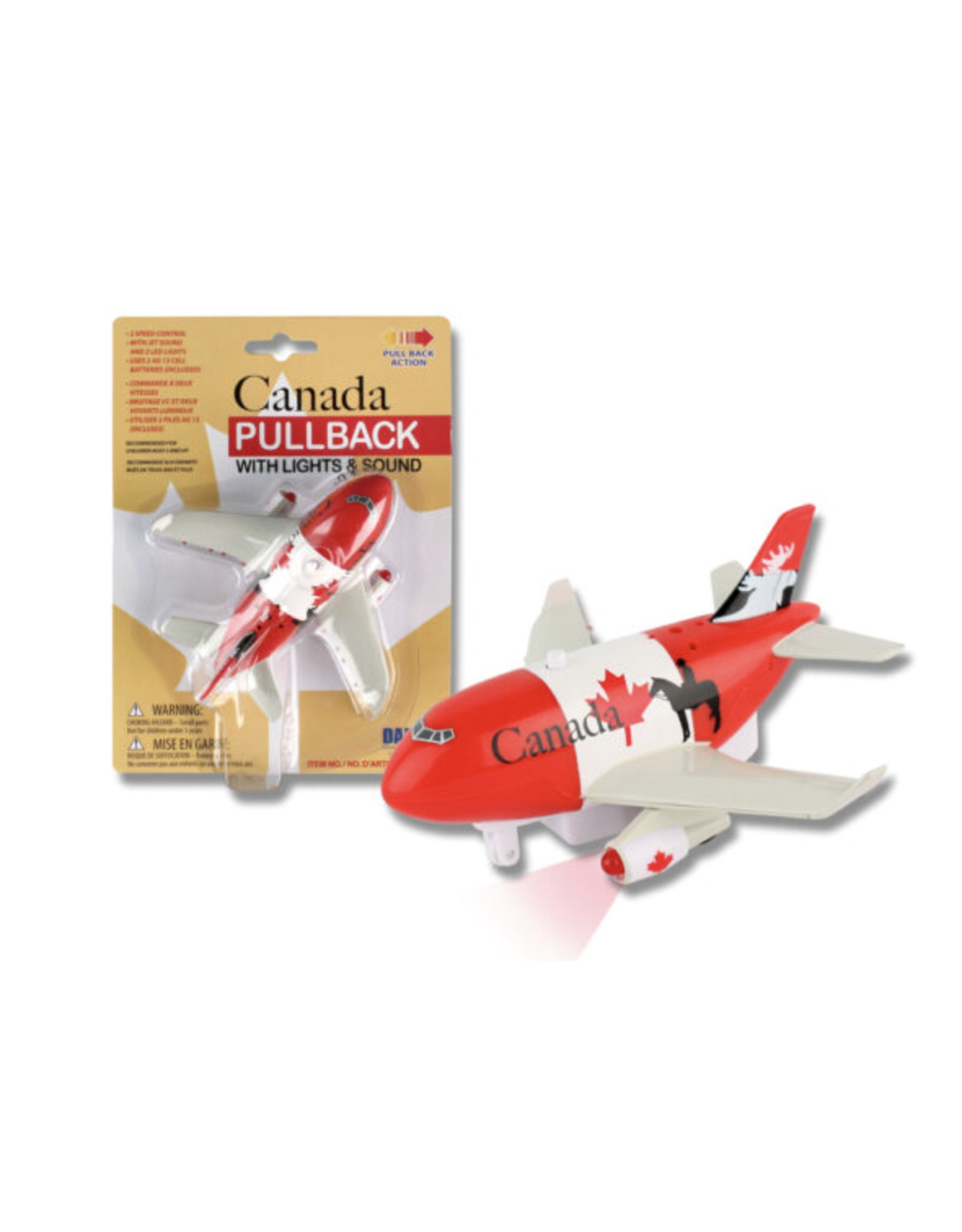 Daron Canada Plane Pull Back with Lights & Sounds
