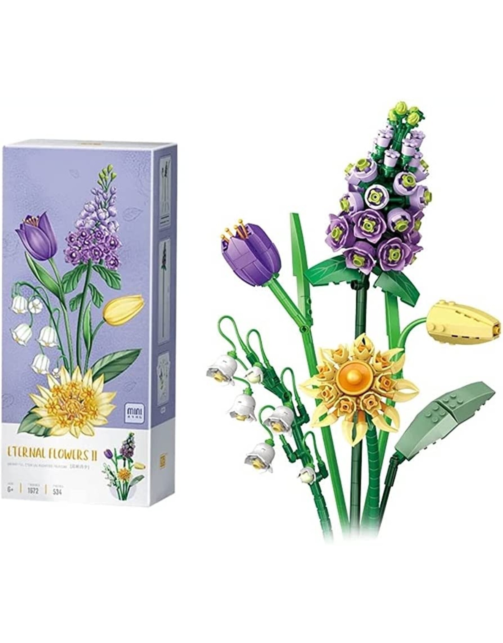 LOZ Violet Bouquet Eternal Flower Mini Block Set