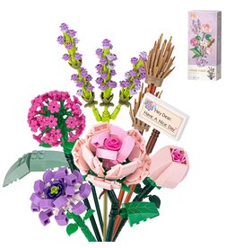 LOZ Rose Camellia Lavender Orchid Mini Block Set